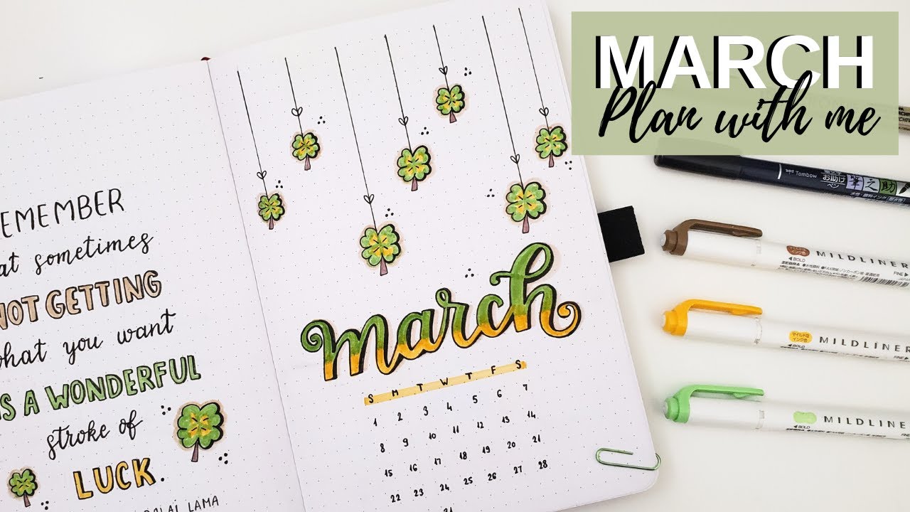 Plan With Me | March 2020 Bullet Journal Setup