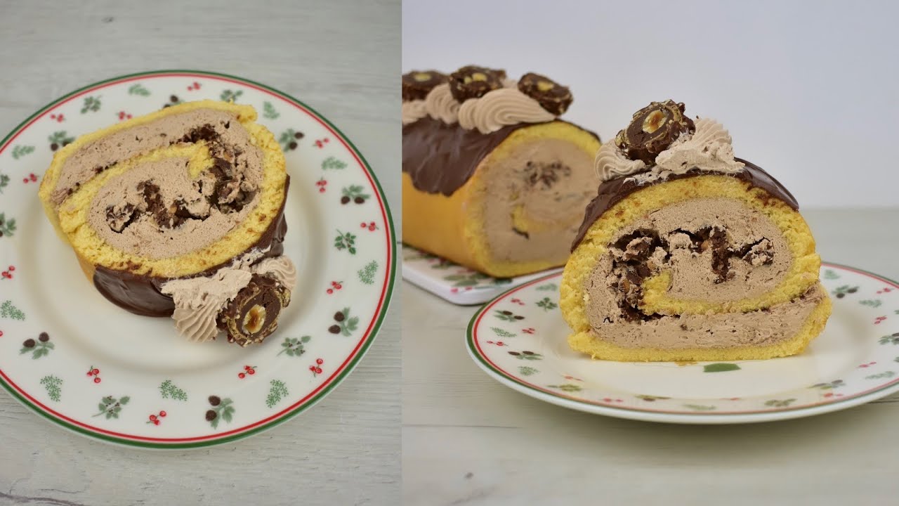 Roll Cake de Ferrero Rocher y Nutella | Recetas navideñas | Sweet Shop Victoria