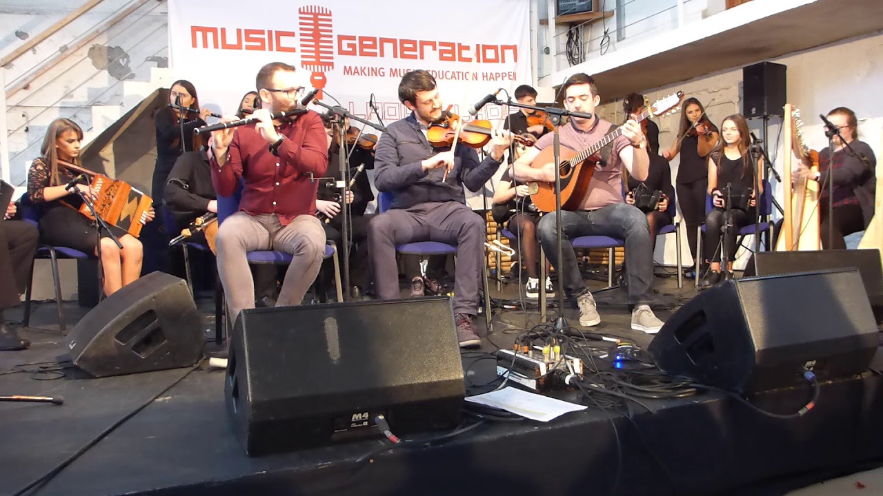 Tommy Fitzharris, Donal McCague & Brian Mooney with Music Generation Laois.