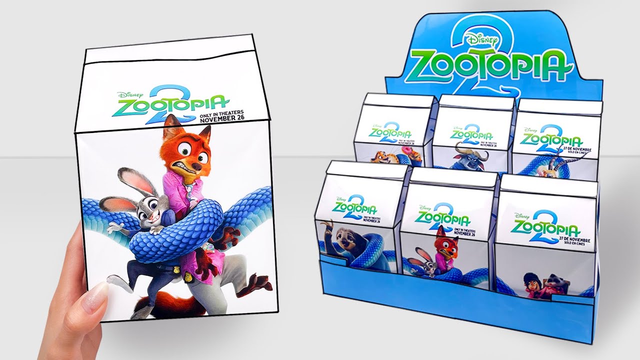 ✨Paper DIY✨ 🥛 Unboxing Zootopia Milk Box Blind Boxes | ASMR