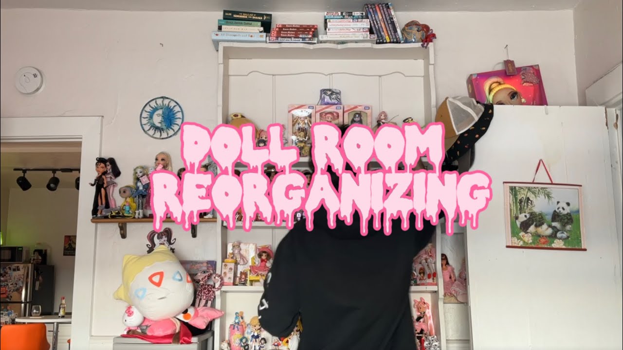 redoing shelves in my room (Bratz, sailor moon, Madoka magica)