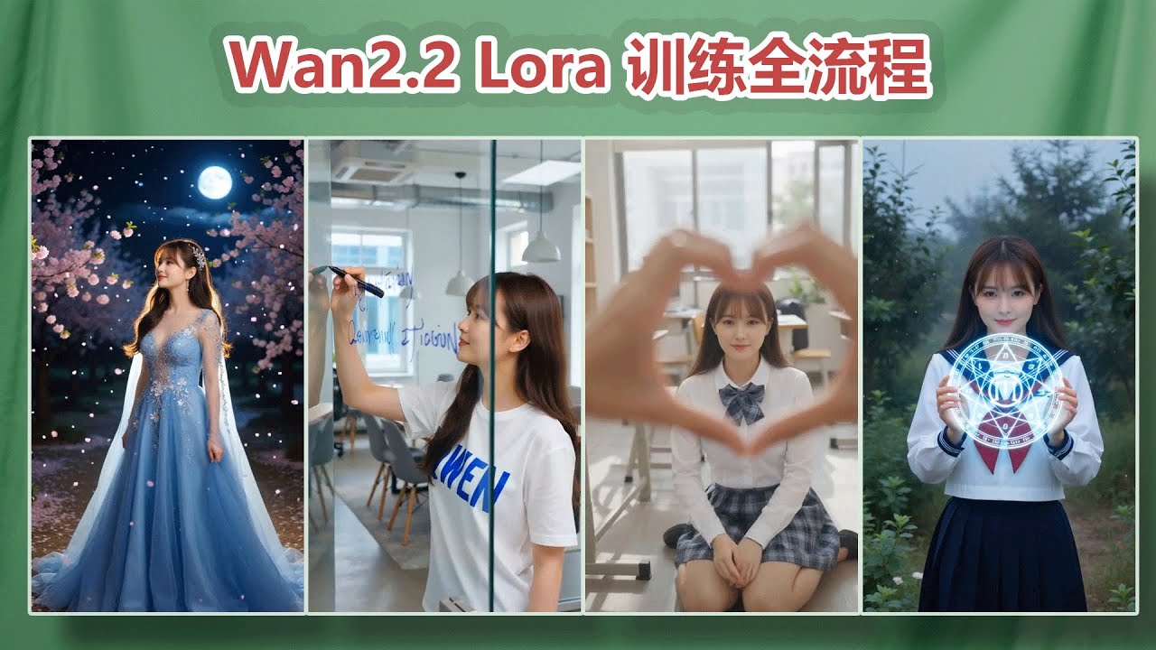 Wan 2.2 Lora 训练保姆级教程！低显存也能高效训练，从零到一全流程实战