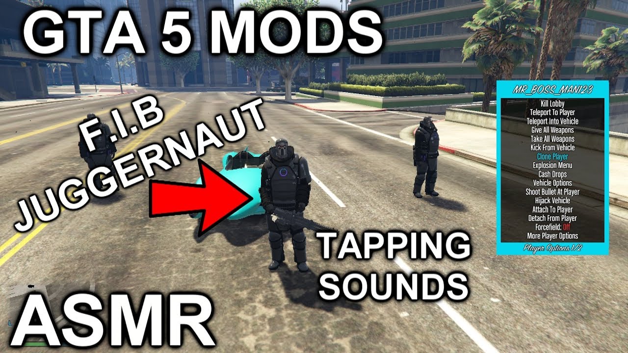 ASMR GTA 5 MODS | Tapping Sounds + Gum Chewing | Relaxing Asmr