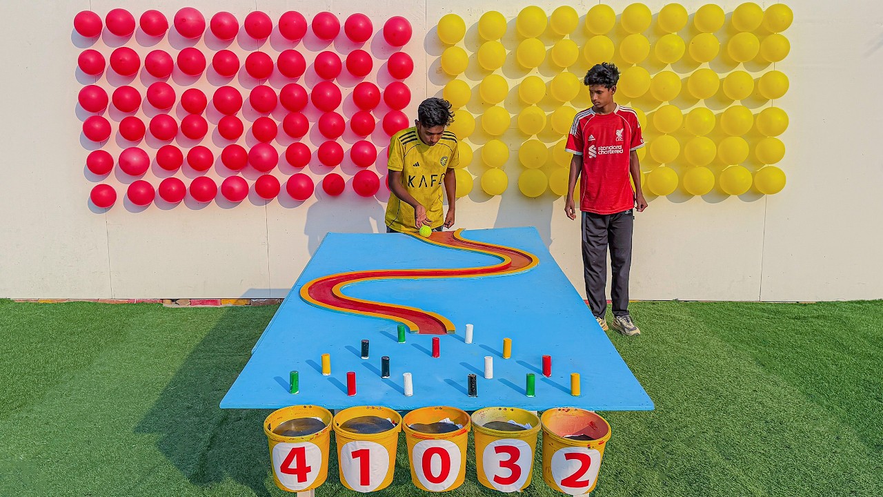 Who is lucky enough to win ball rolling challenge  ? part2