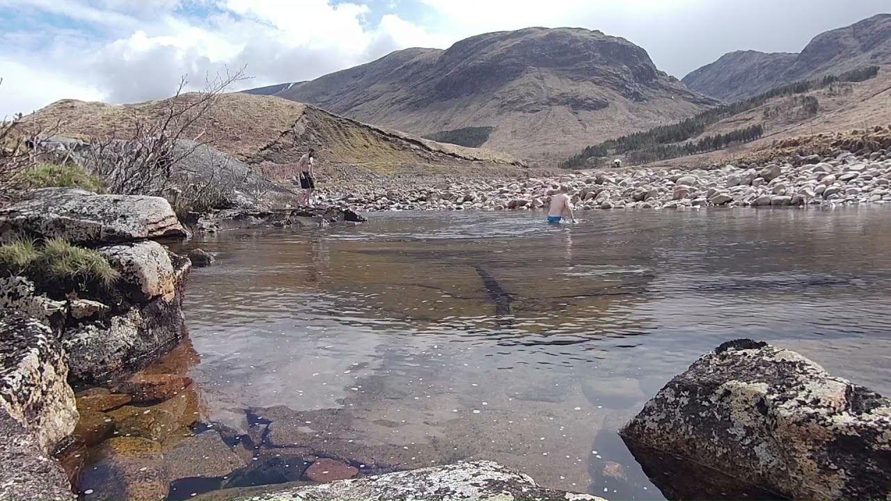 Wild Camping, Glen Etive 2°C. Being James Bond and swimming in an ice cold river. DJI mavic mini
