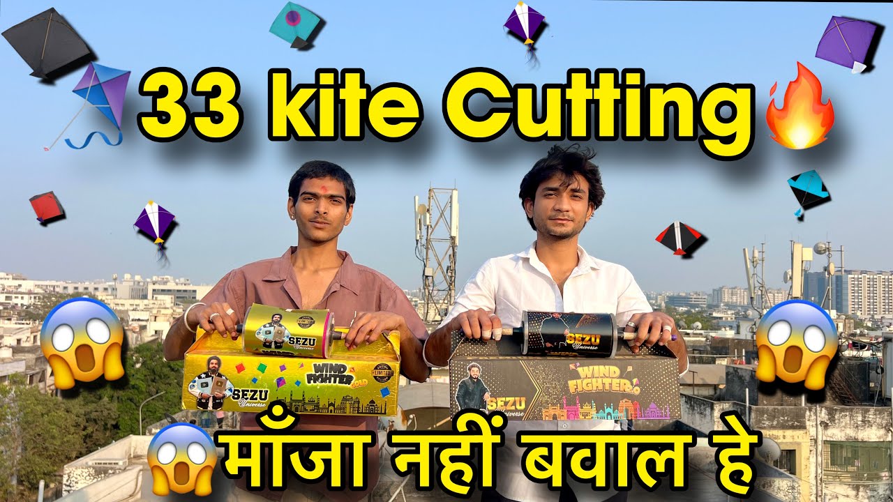 😱Omg 33 पतंग काटी😱@SezuUniverse Wind Fighter Gold Vs. Other Kites🔥Kite Fighting #kite #kitefighting