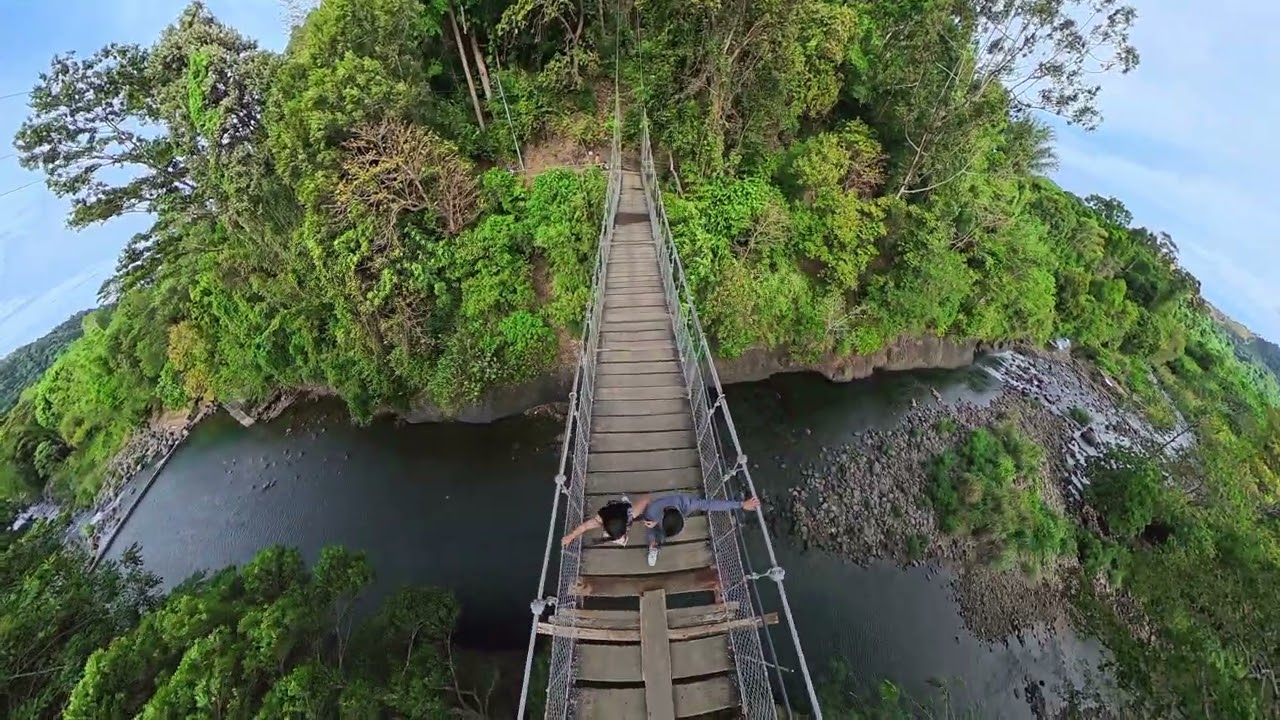 Nagbayto Hanging Bridge with my wife.
