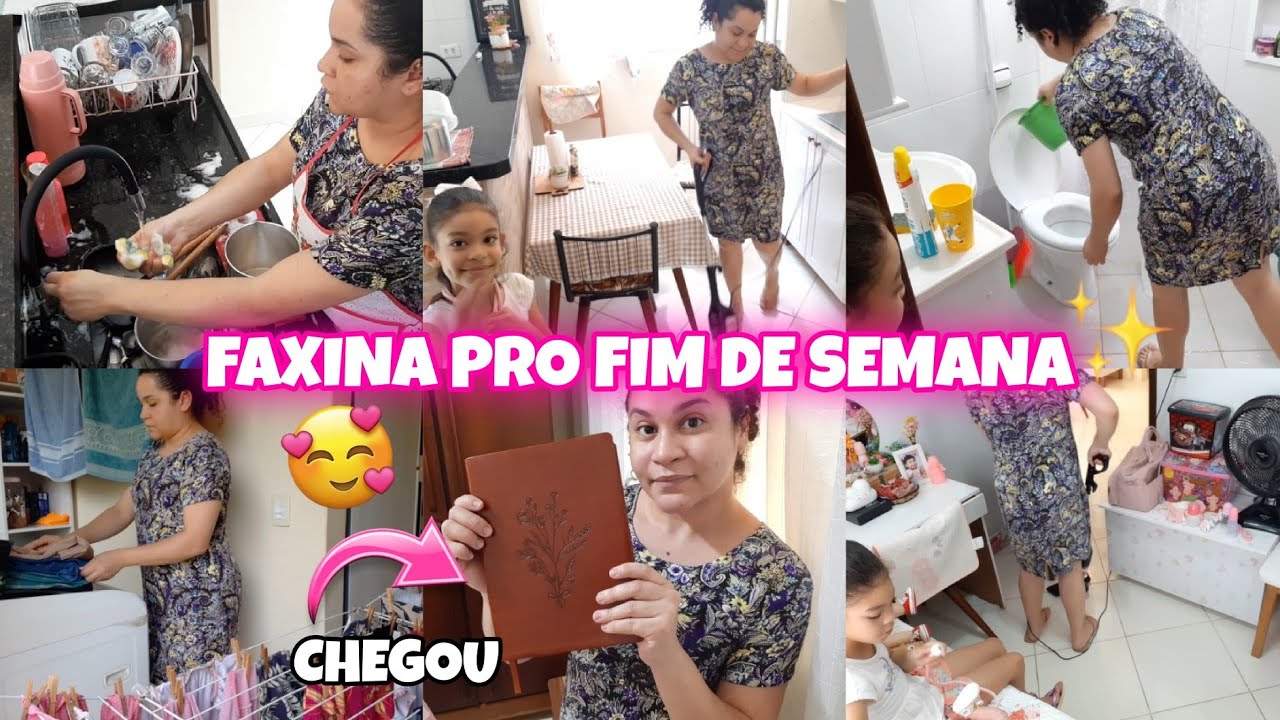 FAXINA NA CASA PRO FIM DE SEMANA 🙆‍♀️ Limpeza e Organização, chegou compras, Casa limpa e cheirosa 🏡