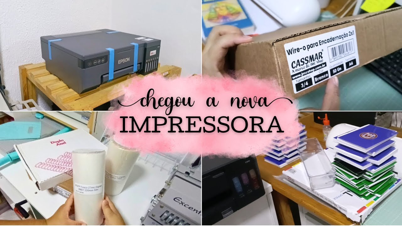 Chegou a impressora L8050 | Primeiras impressões | Algumas comprinhas de reposição/estoque