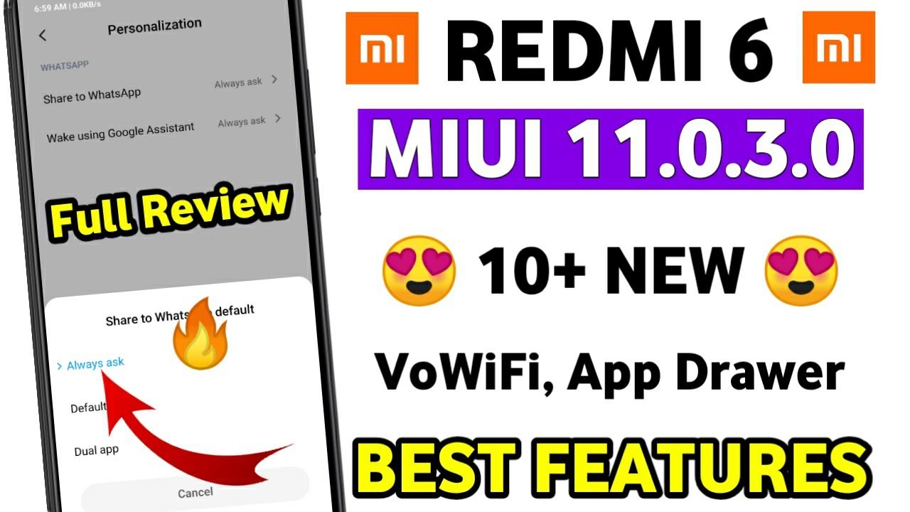 Redmi 6 MIUI 11.0.3.0 New Features Review | Redmi 6 New Update features