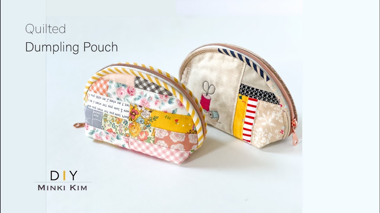 How to make Little Friend Zip Pouch | Scrappy Pouch | Quilted bag | sewing | Dumpling Pouch | Sewing