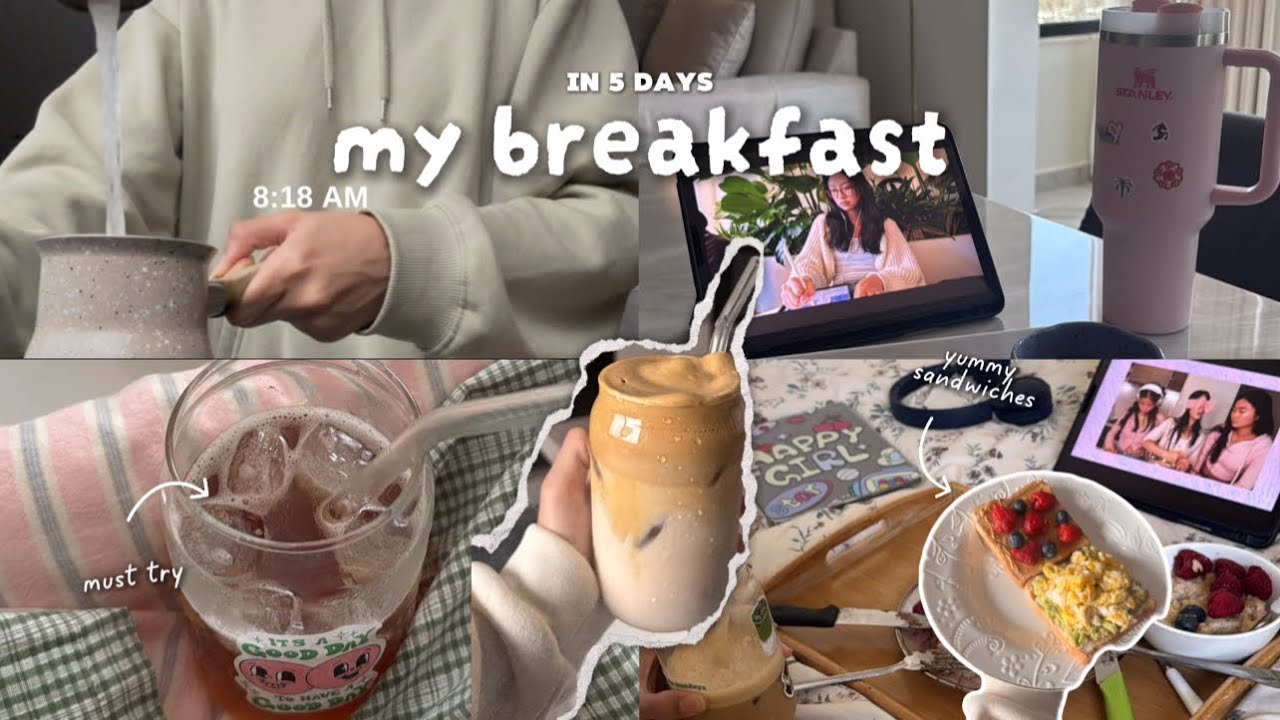 فلوق أسوي فطور مختلف لمدة 5 أيام🥑🥪🌮