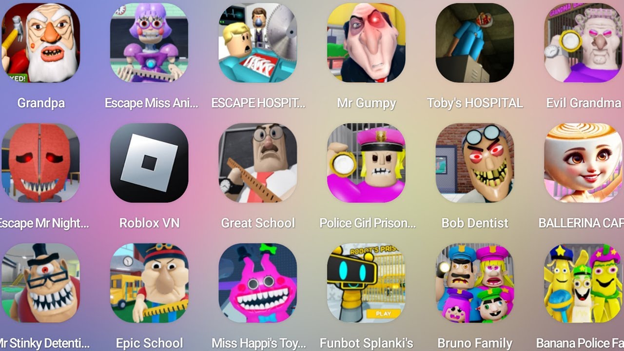 Great School,Epic School,Miss Happi's Toyshop,Roblox,Toby's HOSPITAL,Bruno Family Prison Run...