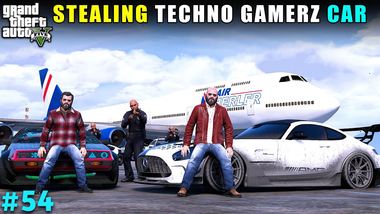 STEALING @TechnoGamerzOfficial LUXURIEST MERCEDES AMG GT | GTA 5 GAMEPLAY #54