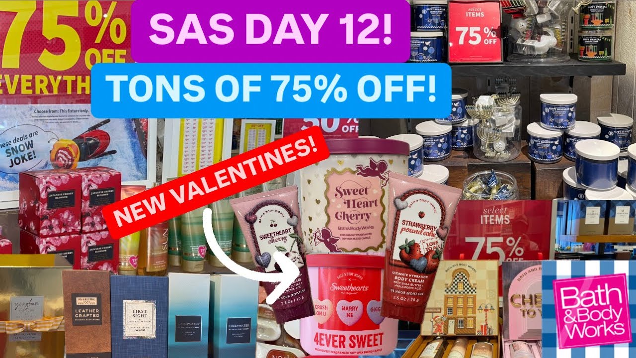 SAS DAY 12 | 75% OFF JACKPOT! OUTLET + RETAIL WALKTHROUGH! *NEW* VALENTINES | Bath & Body Works