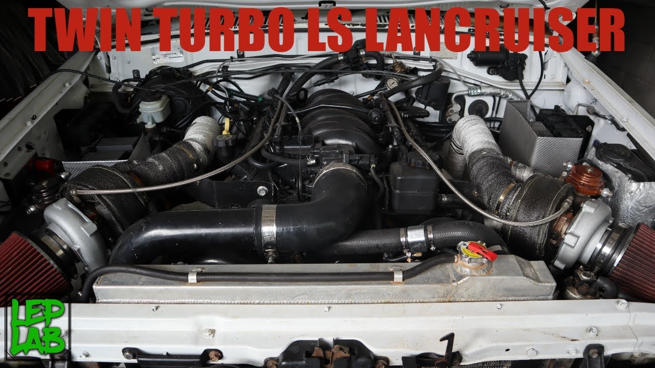 VEE080 Twin Turbo V8 Landcruiser build in..... a little over 10 minutes.