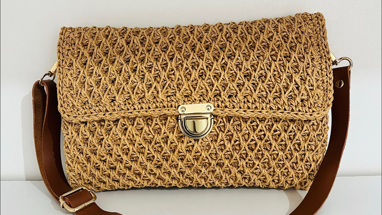 Kâğıt iple işkembe model çanta yapılışı,How to make a very easy bag with paper string.