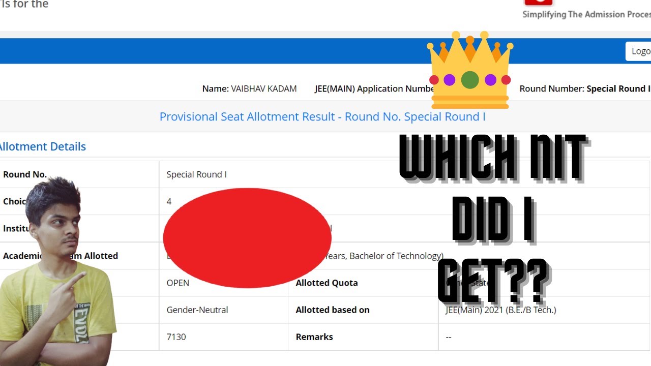 MY CSAB ALLOTMENT SPECIAL ROUND 1 RESULT | WHICH COLLEGE DID I GET?? | JEE MAINS 2022