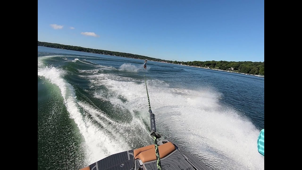 Justin Wakeboarding Lake Geneva