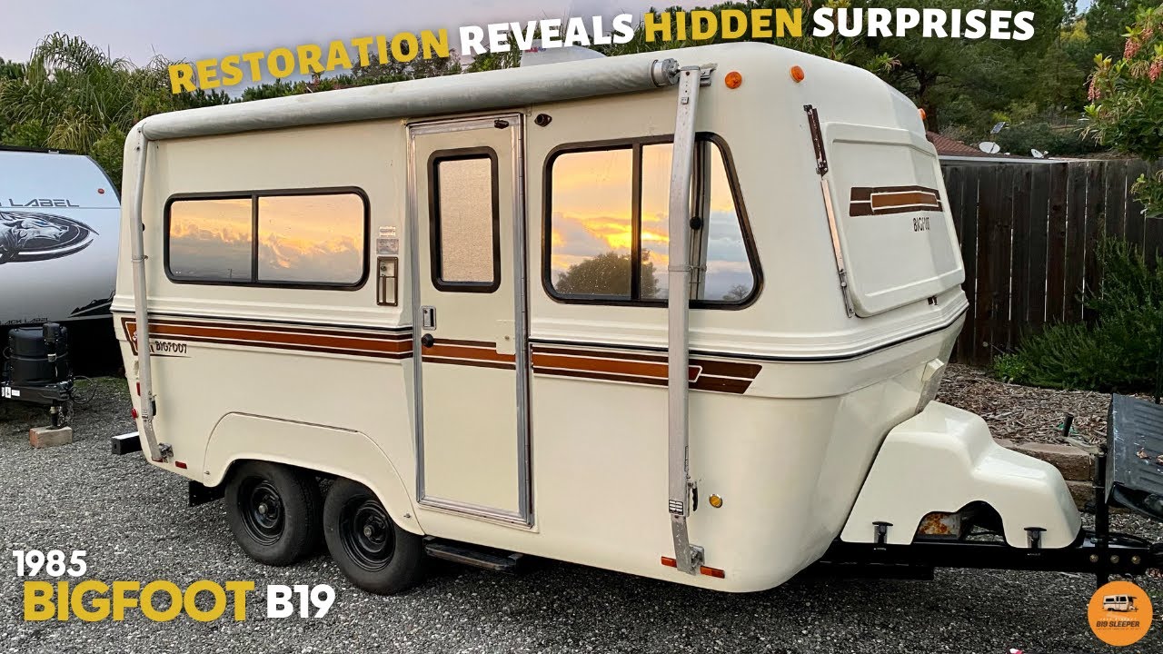 Camper Trailer Makeover Reveals Hidden Problems | Vintage Bigfoot B19 Fiberglass Camper Renovation