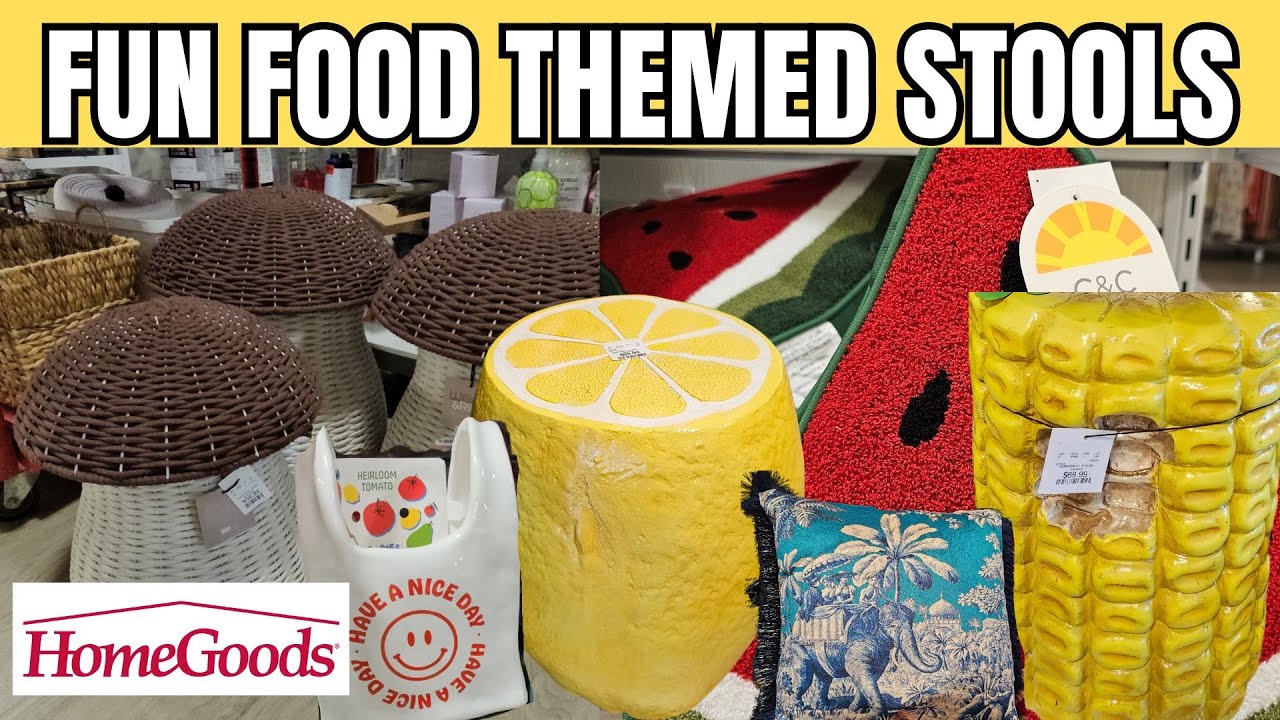 HOMEGOODS | THE CUTEST FOOD THEMED SUMMER STOOLS | ALL NEW FINDS | #HOMEGOODS #summer