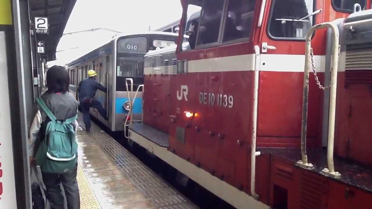 ＪＲ四国　予讃線　丸亀駅　１２１系車両故障　ＤＥ１０救援列車（２０１１年１１月２０日・１１８Ｍ）