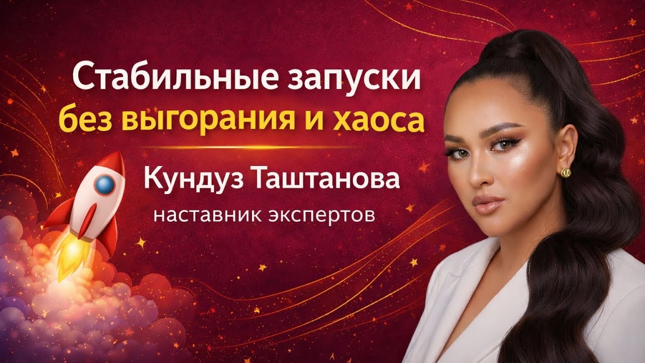Стабильные запуски без выгорание и хаоса Кундуз Таштанова наставник экспертов