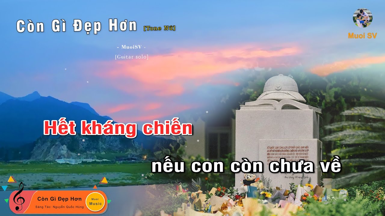 [Tone Nữ] CÒN GÌ ĐẸP HƠN - NGUYỄN HÙNG, MƯA ĐỎ OST (Guitar beat solo karaoke), Muoi Music | Muối SV