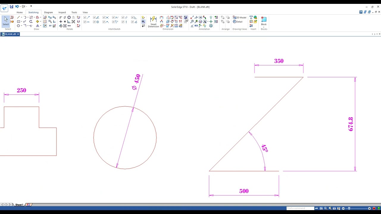 Dimensions settings in Solid Edge