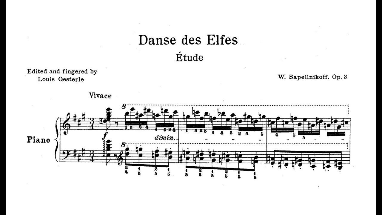 Wassily Sapellnikoff: Danse des Elfes, Op. 3