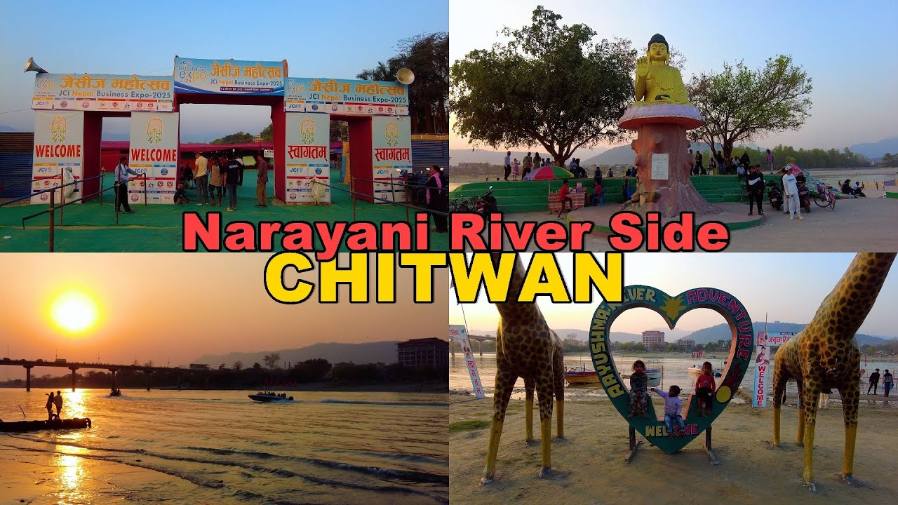 Narayani River Side, CHITWAN Nepal [4K🇳🇵] Virtual Walking Tour 2025
