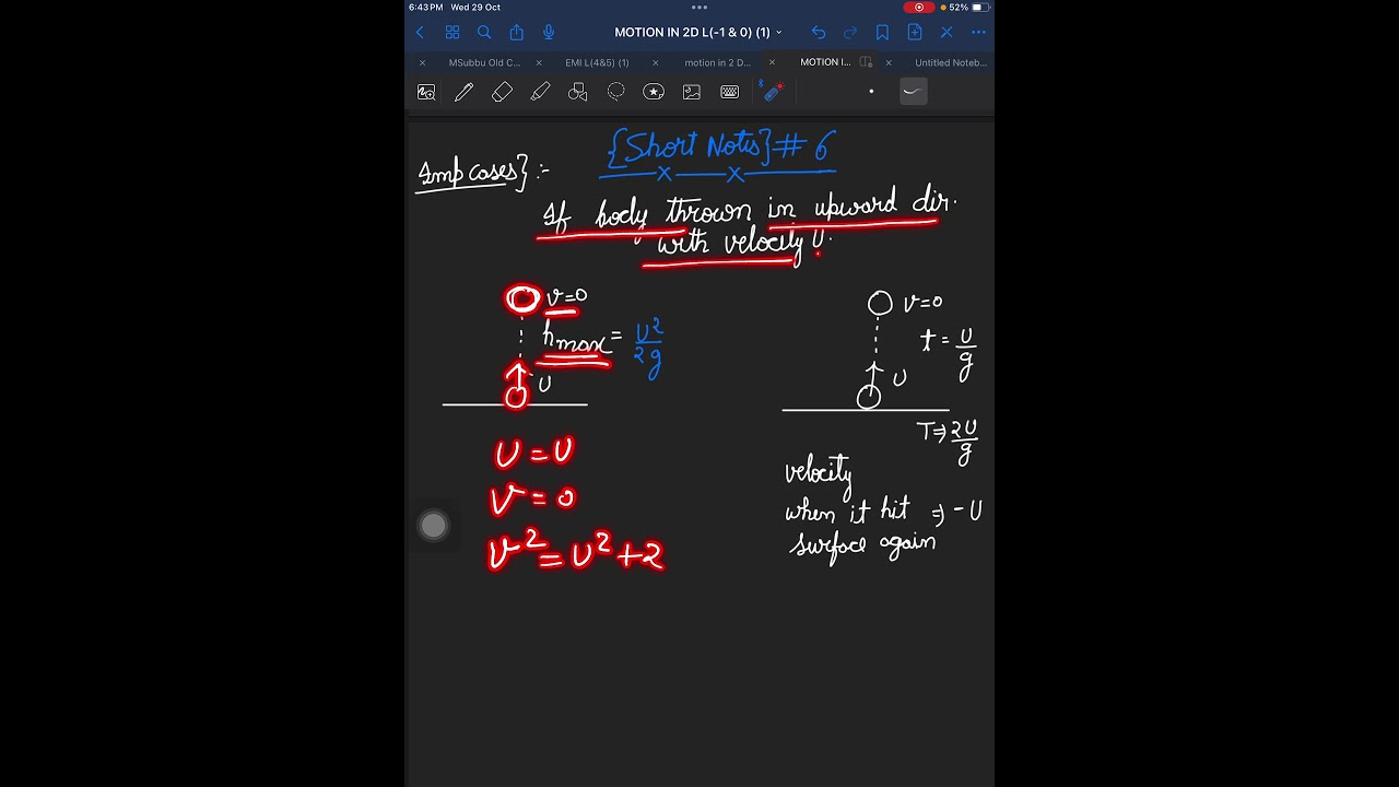 Short Notes 6A (freely falling body)