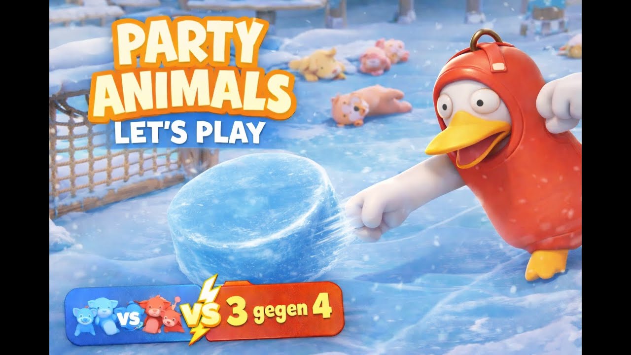 3 gegen 4 - Party Animals Let's Play 