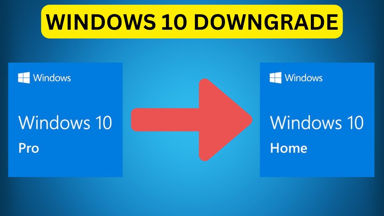 Как сделать понижение версии с Windows 10 Pro до Windows 10 Home