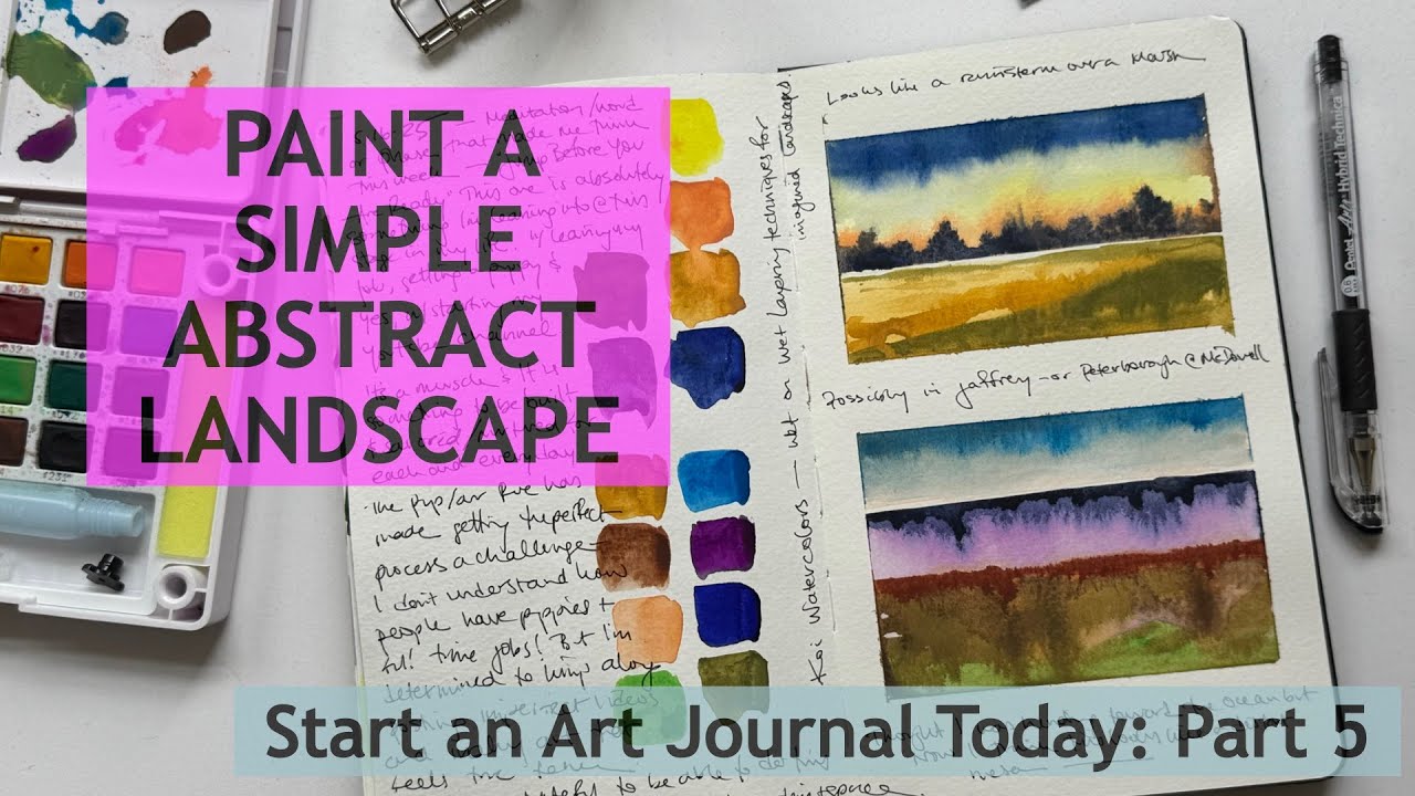 Paint a Simple Abstract Landscape in Your Art Journal