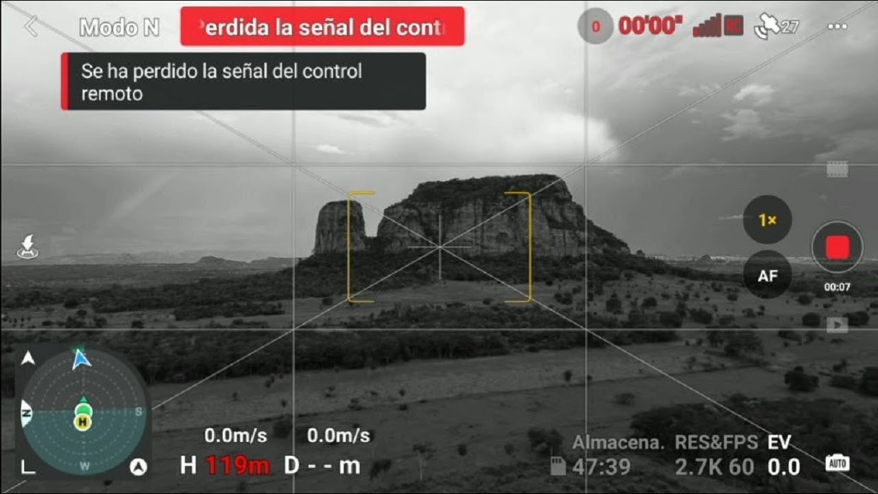 Pérdida de señal en un dron DJI Mini3