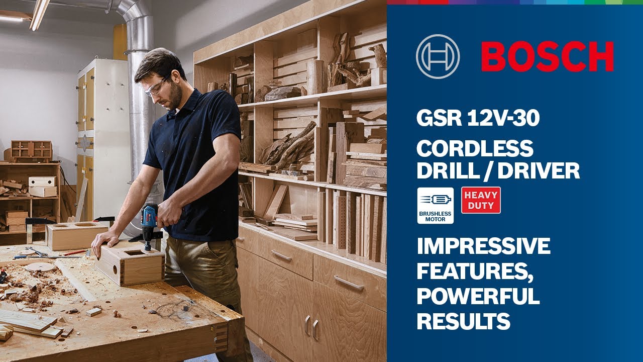Bosch GSR 12V-30 Heavy Duty Cordless Drill / Driver with Brushless Motor