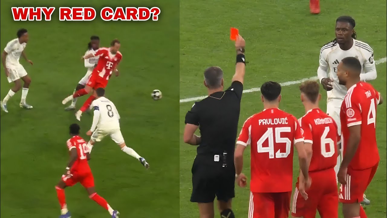 Eduardo Camavinga SENT OFF with RED CARD against Bayern Munich | Camavinga red card