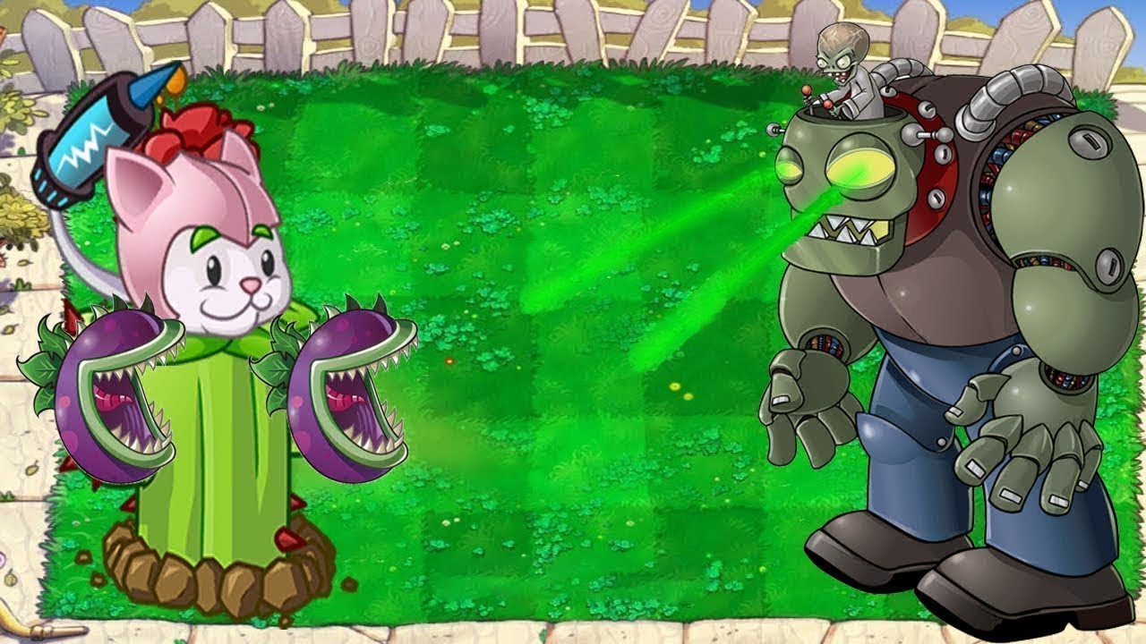 Plants vs Zombies Hack - Cattail Chomber vs Dr. Zomboss