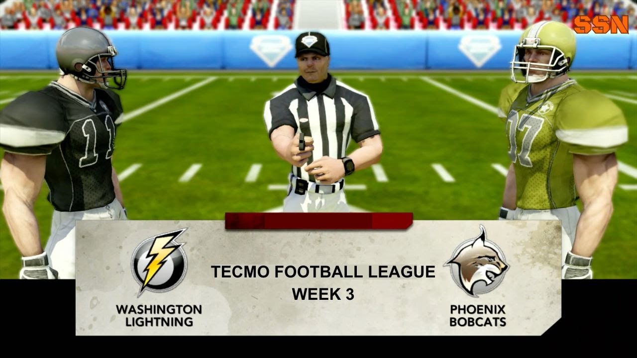 Tecmo Football League Week 3- Washington Lightning (0-2) vs Phoenix Bobcats (0-2)