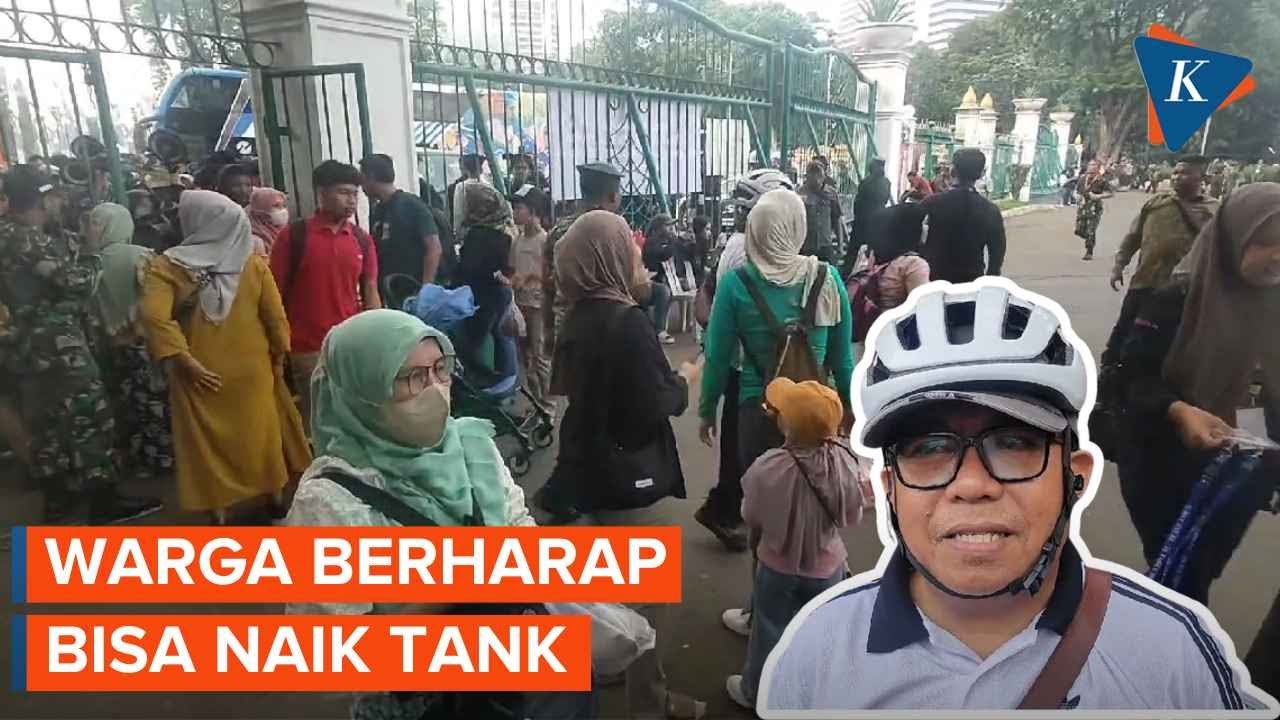 Antusiasme Warga Berdatangan ke Monas untuk Saksikan HUT Ke-79 TNI