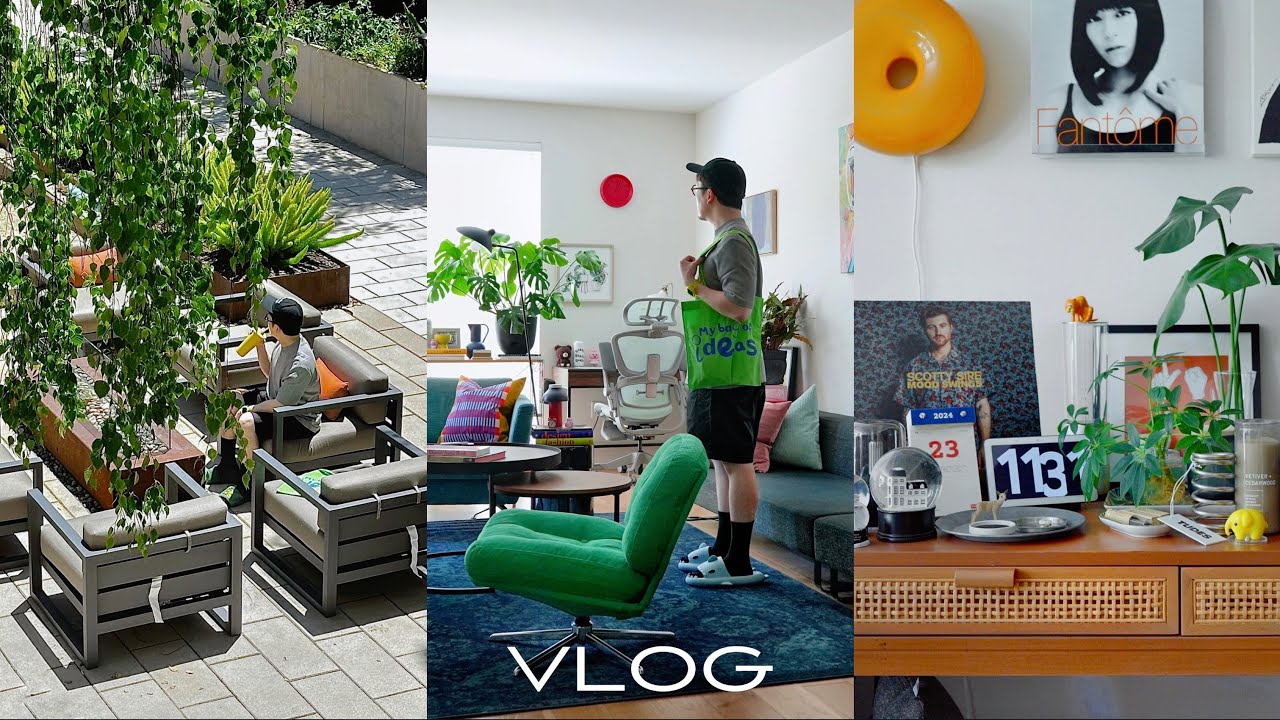 【Vlog】リビングと中庭で過ごす夏の週末 | アメリカのアパート暮らし | TARGETと韓国スーパーで買い物 | 30代男の日常 | アメリカ駐在