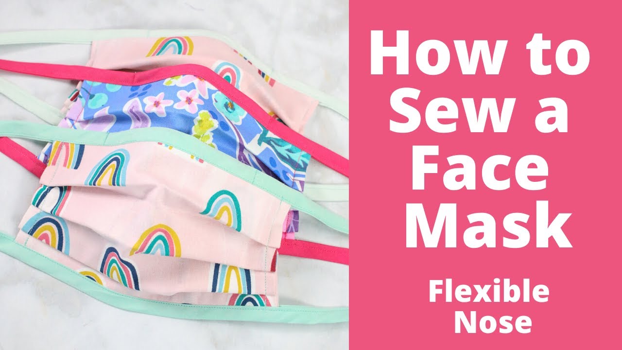 The BEST Face Mask Sewing Tutorial | Bias Tape Surgical Face Mask Flexible Nose | Sweet Red Poppy