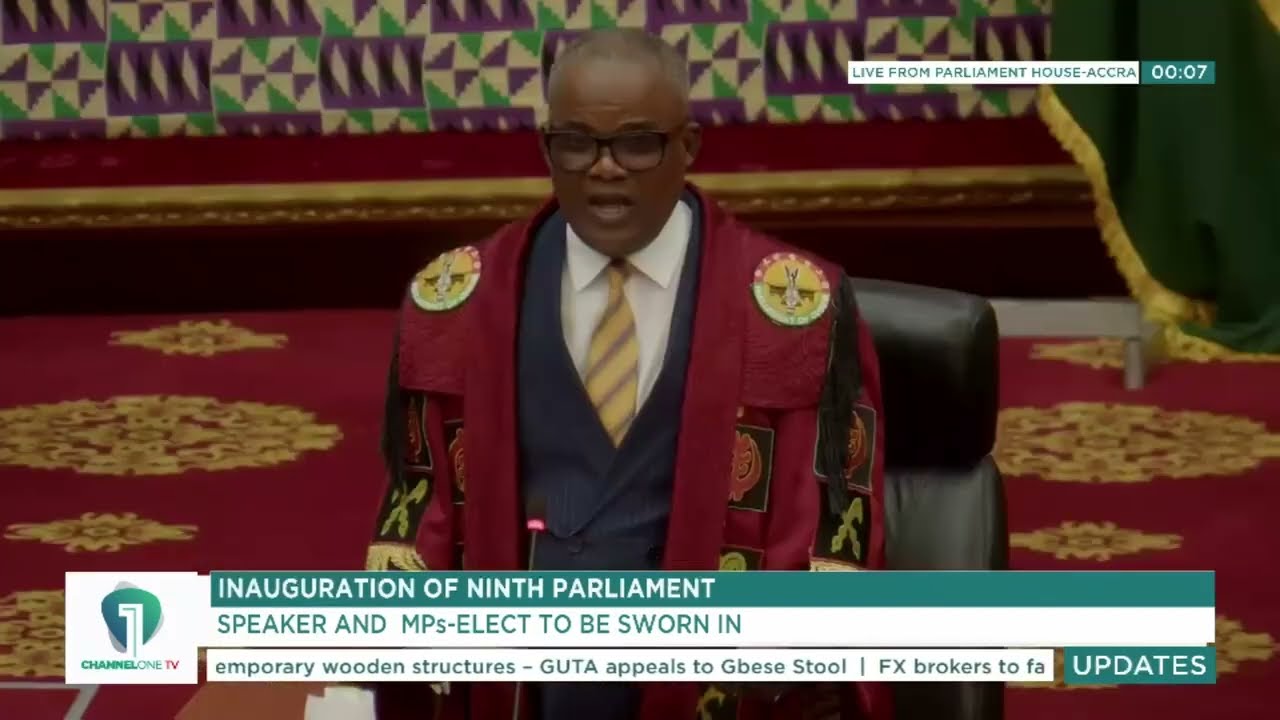 HISTORIC! The Clerk of Parliament ARRIVES and Leads Prayer to Open 9th Parliament Proceedings 🙏🇬🇭