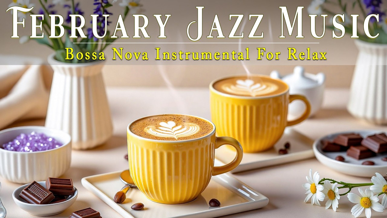 February Jazz Music☕Elegant Morning Coffee Jazz & Bossa Nova Instrumental  for Work, Study, Relax