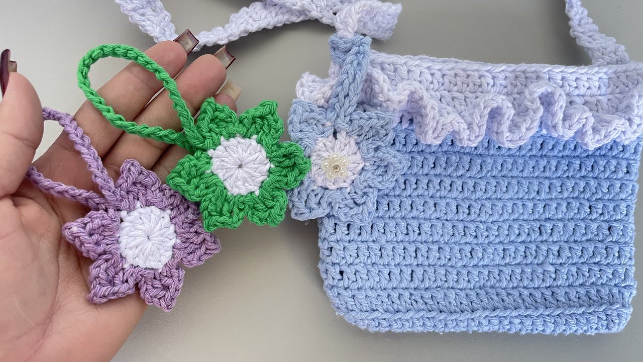 Chaveiro em crochê para usar em bolsa rápido e fácil