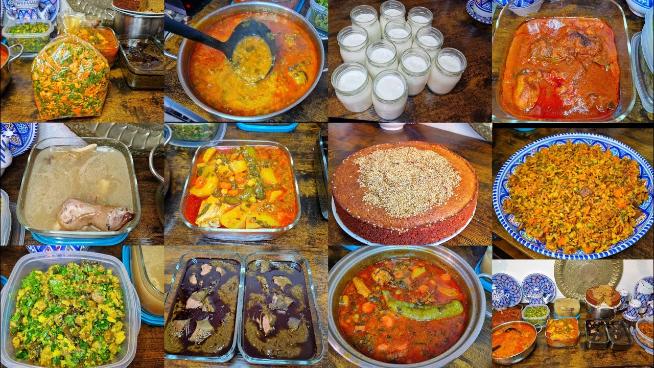 ماكلة اسبوع كامل تسعة وصفات من ابن ما تاكلو  batch cooking 100% tunisien