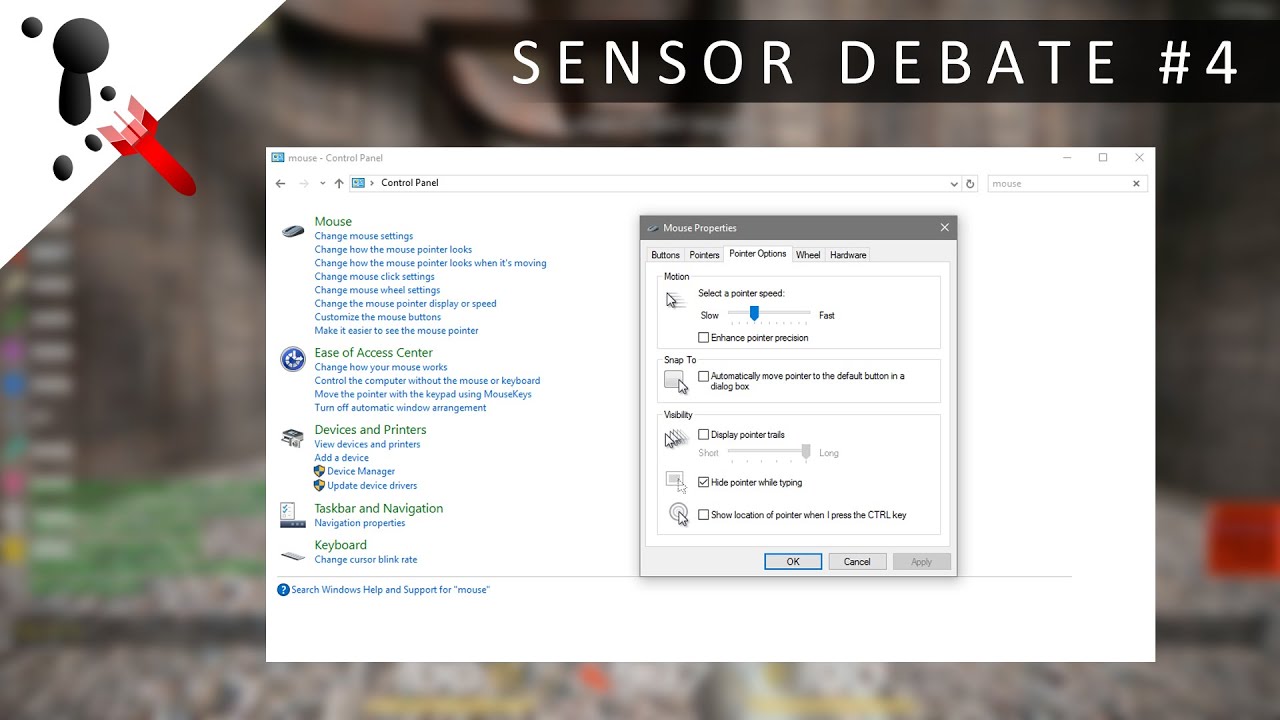 The Great Sensor Debate -4- Windows Sensitivity