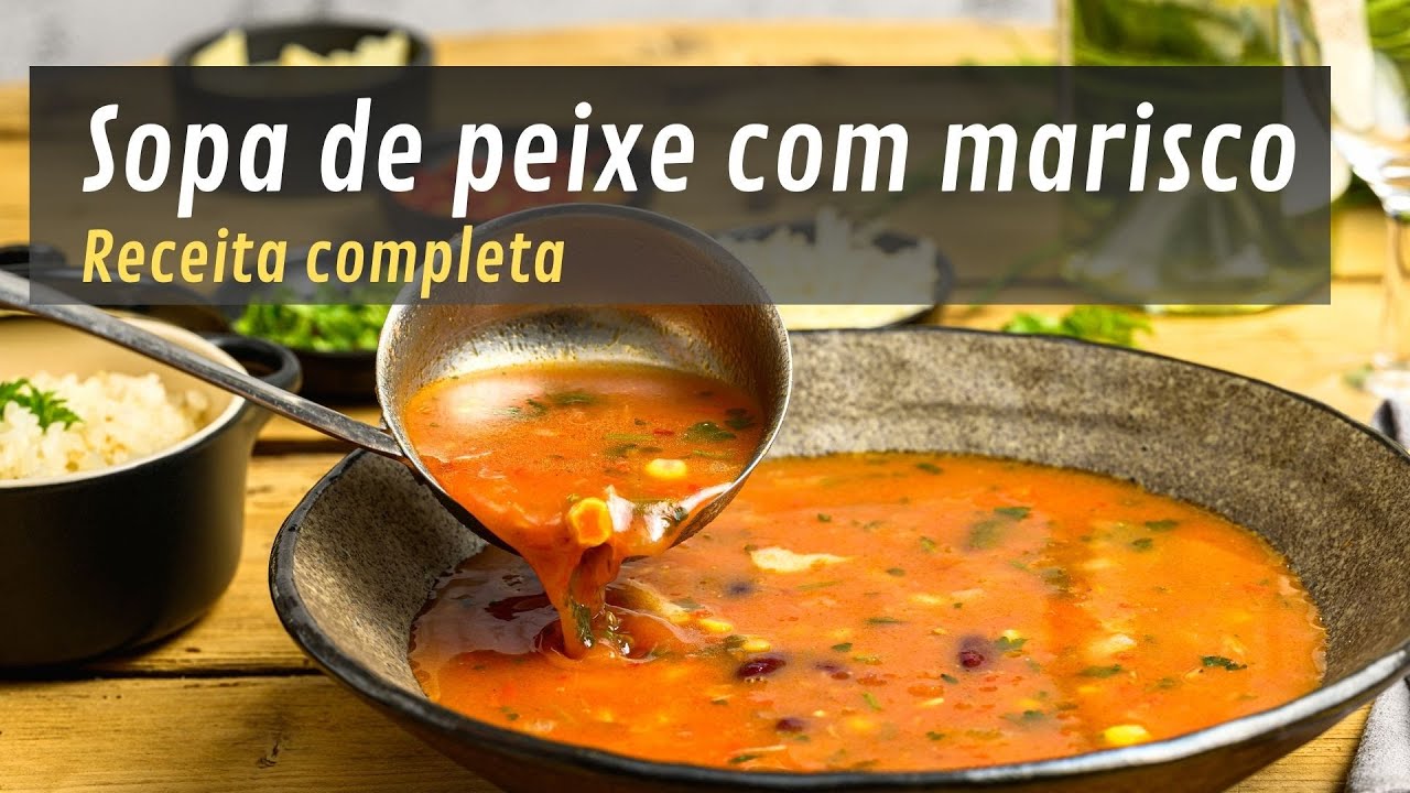 Sopa de peixe com marisco
