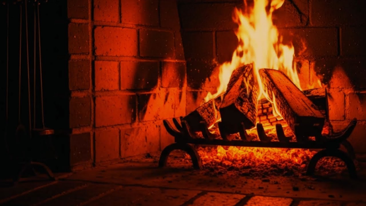 Relaxing Fireplace Crackling Sounds for Deep Sleep, Stress Relief & Cozy Night Ambience